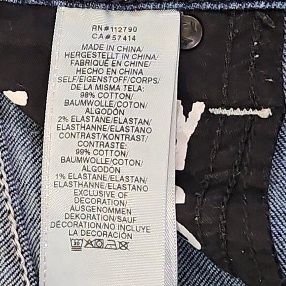 True Religion Marco Jeans Men's 34x28 Color Block Black Blue Tapered Stretch EUC - Picture 14 of 16